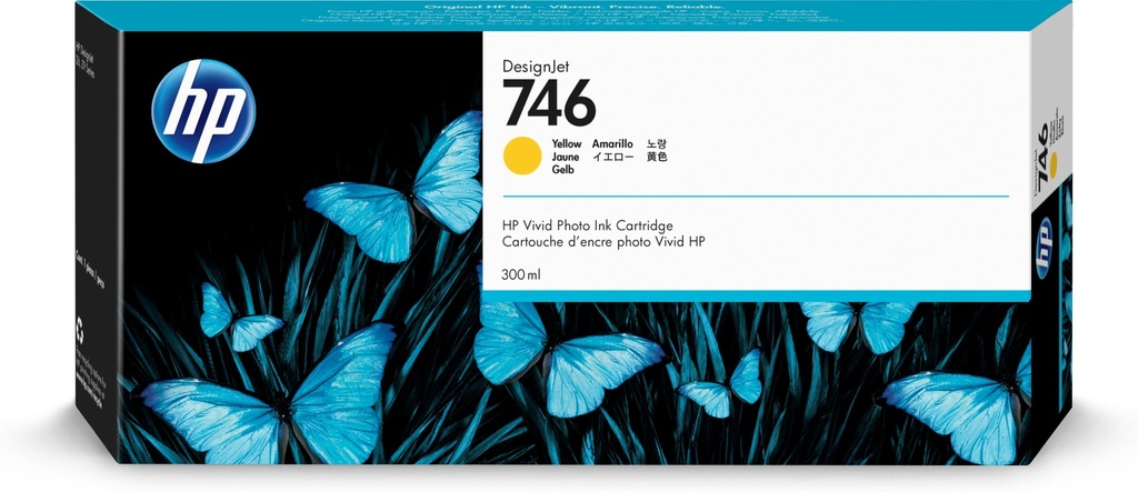 [170025441414] HP 746 gele DesignJet inktcartridge, 300 ml