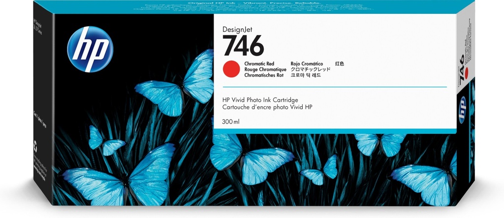 HP 746 chromatisch rode DesignJet inktcartridge, 300 ml