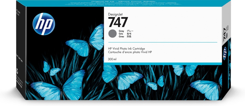 [170025441420] HP 747 grijze DesignJet inktcartridge, 300 ml