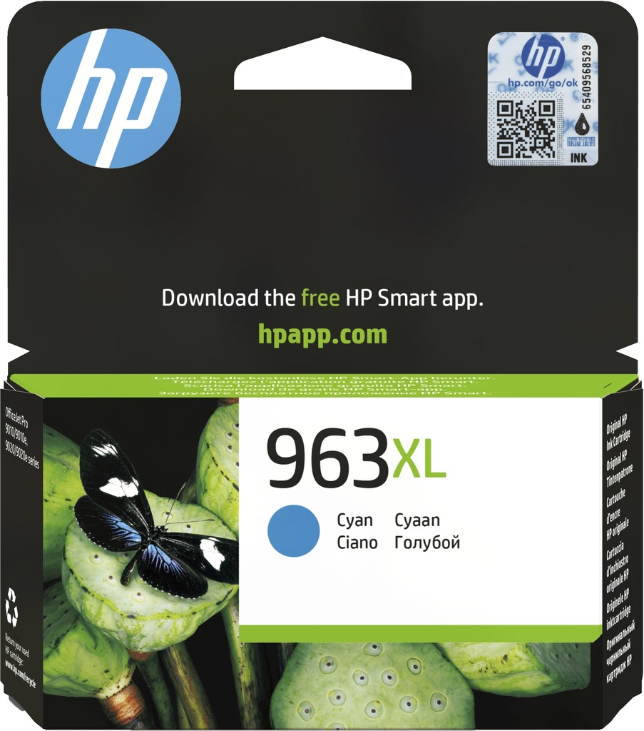 [170025441448] HP 963XL originele high-capacity cyaan inktcartridge