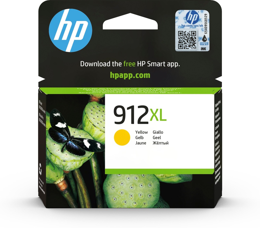 [170025441468] HP 912XL originele high-capacity gele inktcartridge