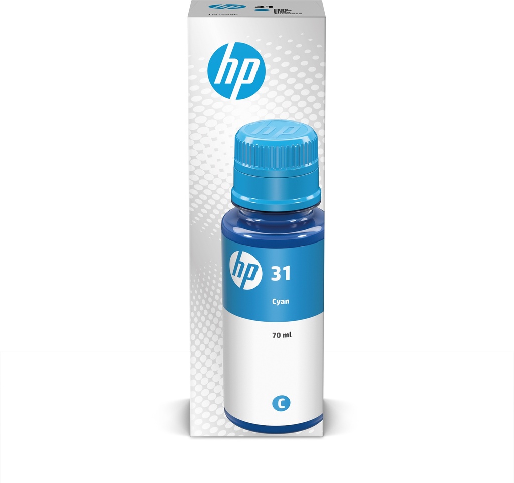 [170025441483] HP 31 70-ml Cyan Original Ink Bottle Origineel