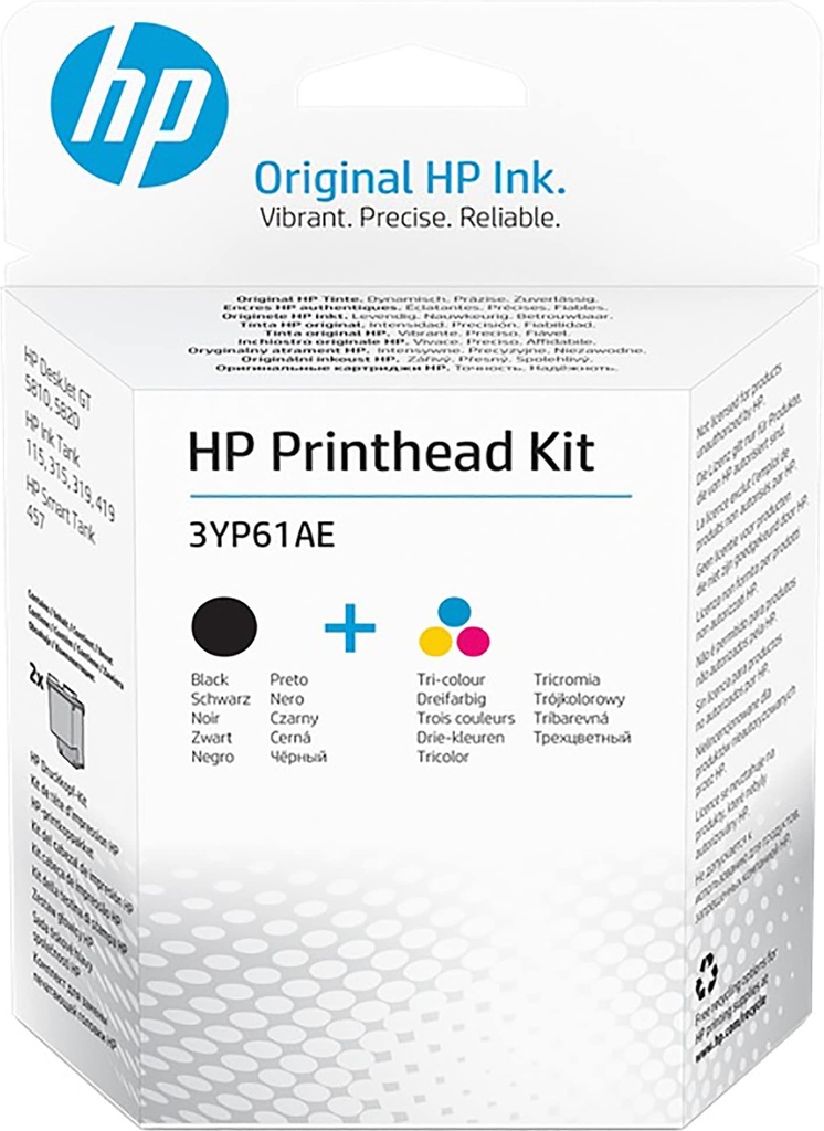 HP 3YP61AE zwart/drie-kleuren GT printkoppenset