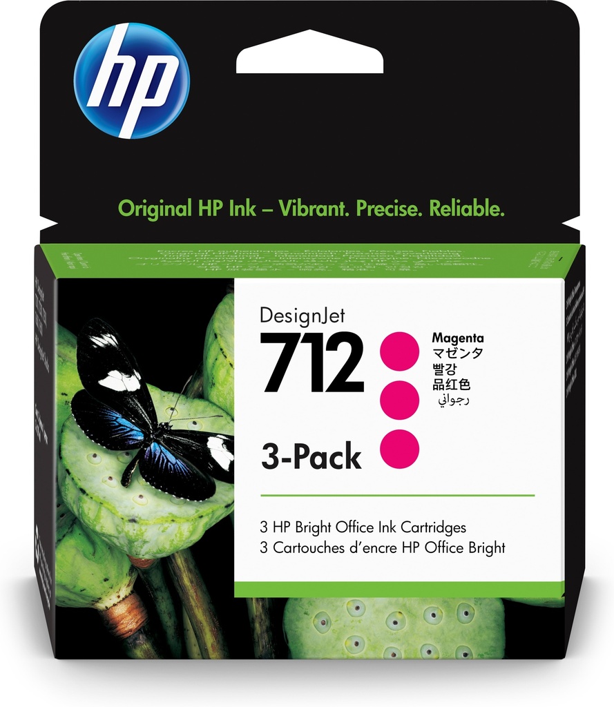 [170025441515] HP 712 29 ml inktcartridge voor DesignJet, magenta, 3-pack