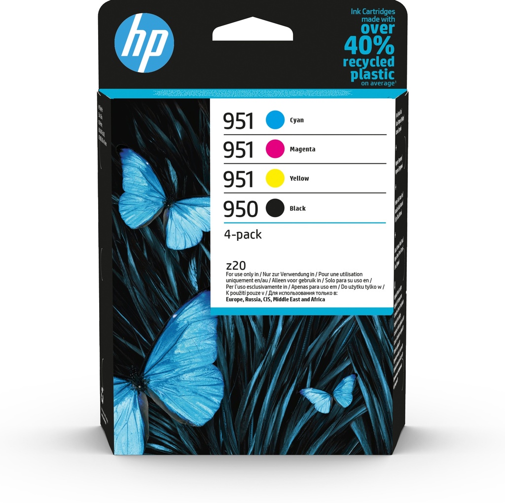 [170025441517] HP 950 zwarte/951 originele cyaan/magenta/gele inktcartridges, 4-pack