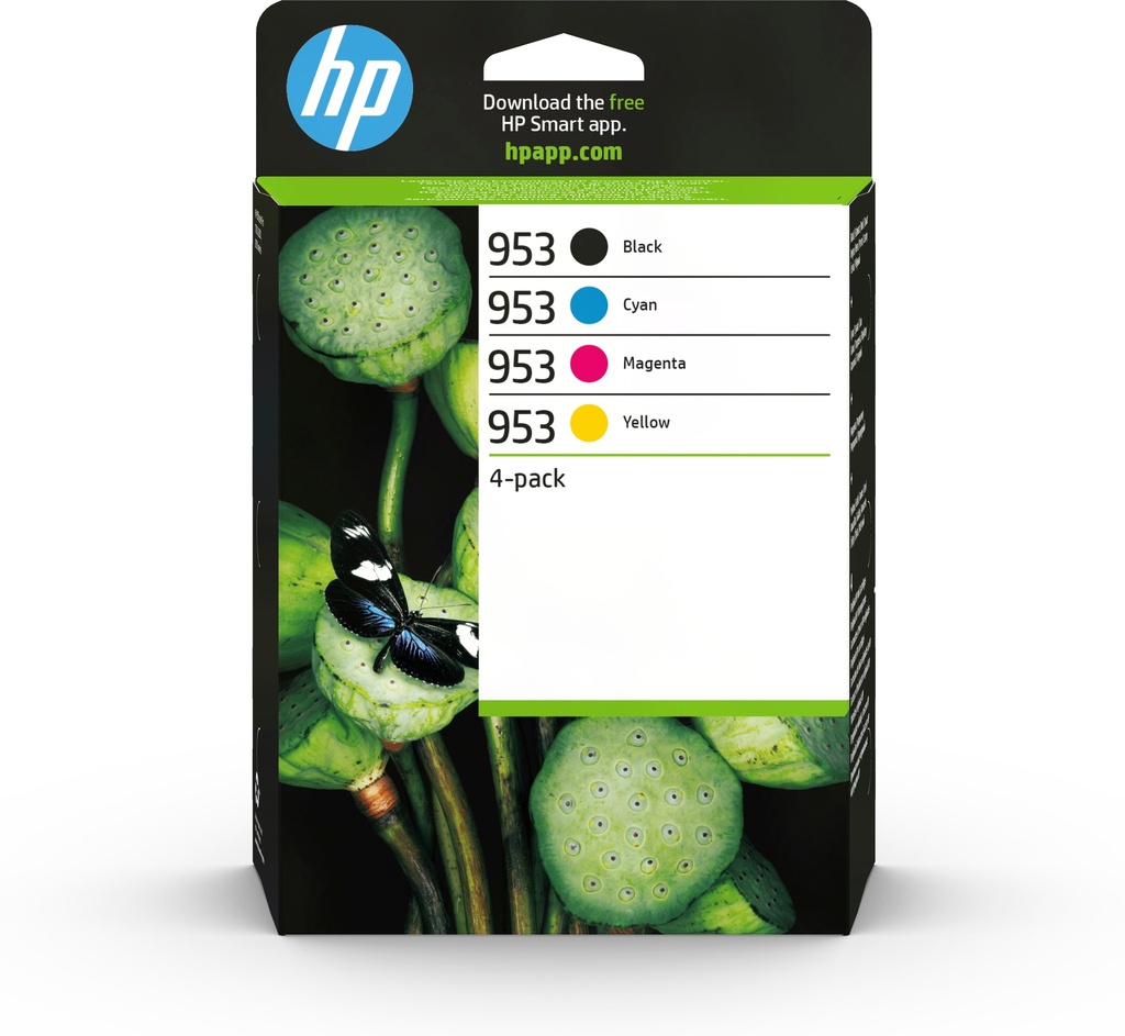 [170025441518] HP 953 4-pack originele inktcartridges, cyaan/magenta/geel