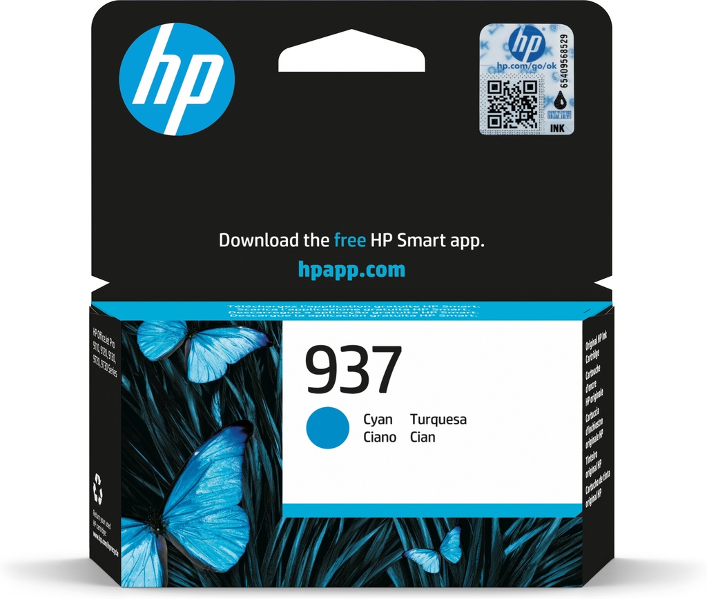 [170025441602] HP 937 originele cyaan inktcartridge