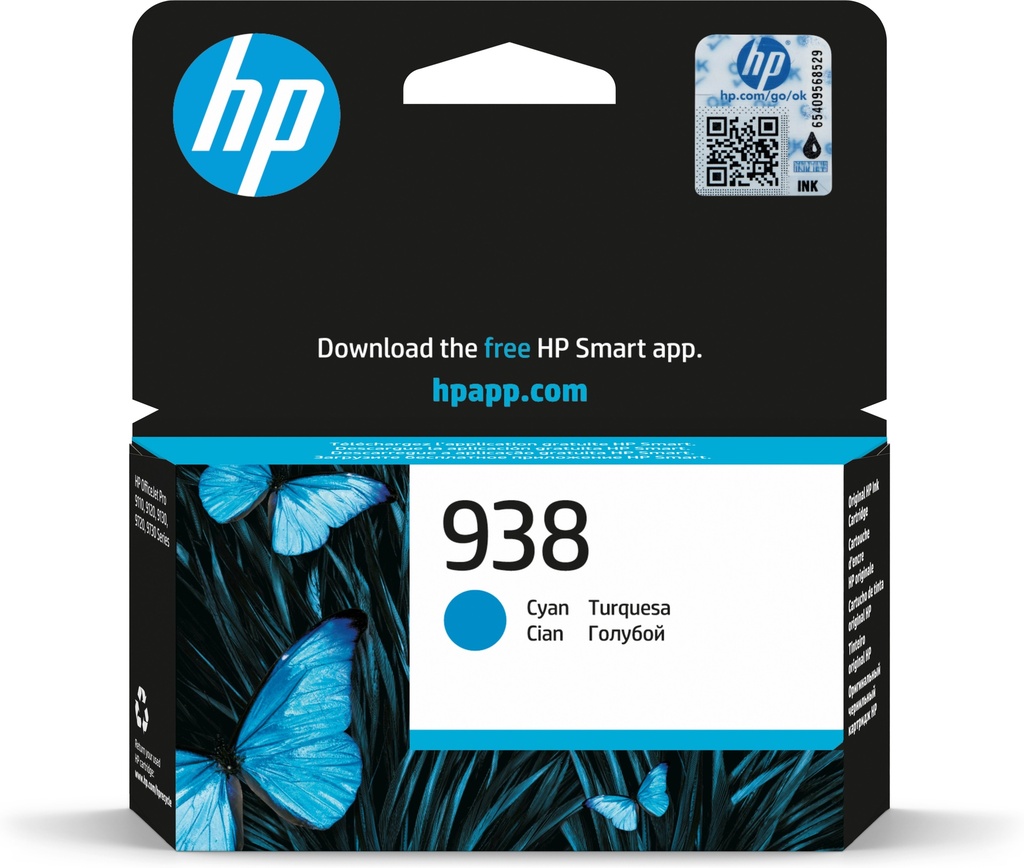 [170025441612] HP 938 originele cyaan inktcartridge