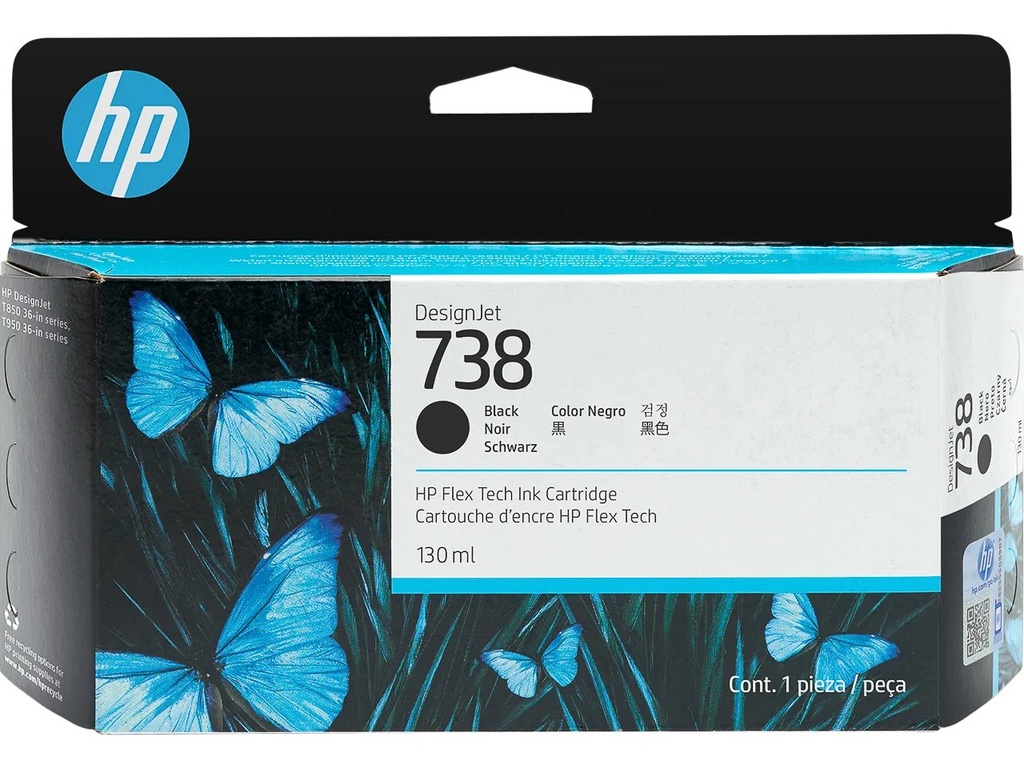 HEWLETT PACKARD 498N4A HP 738 DNJ ink black ST 130ml