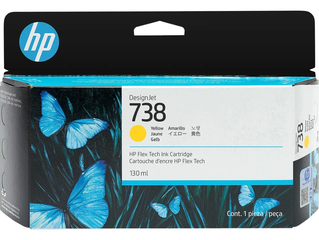 [170025441633] HEWLETT PACKARD 498N7A HP 738 DNJ ink yellow ST 130ml