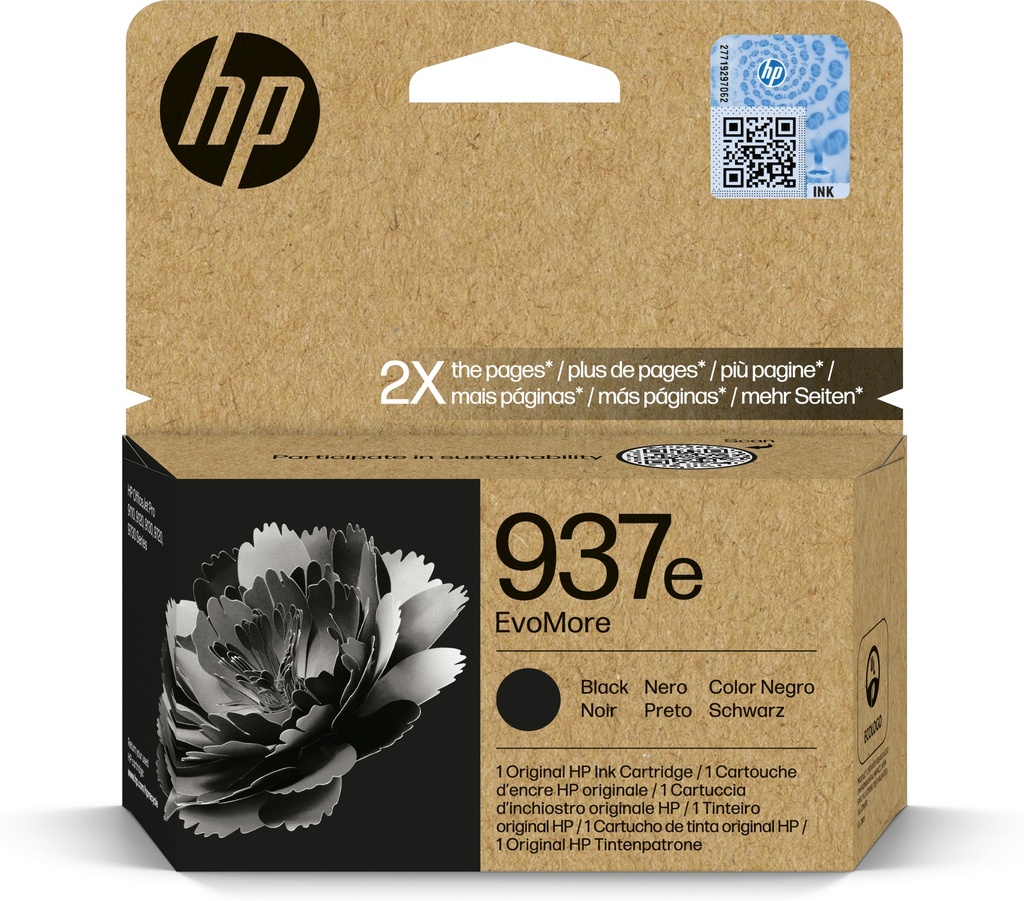 [170025441647] HP 937e EvoMore originele zwarte inktcartridge
