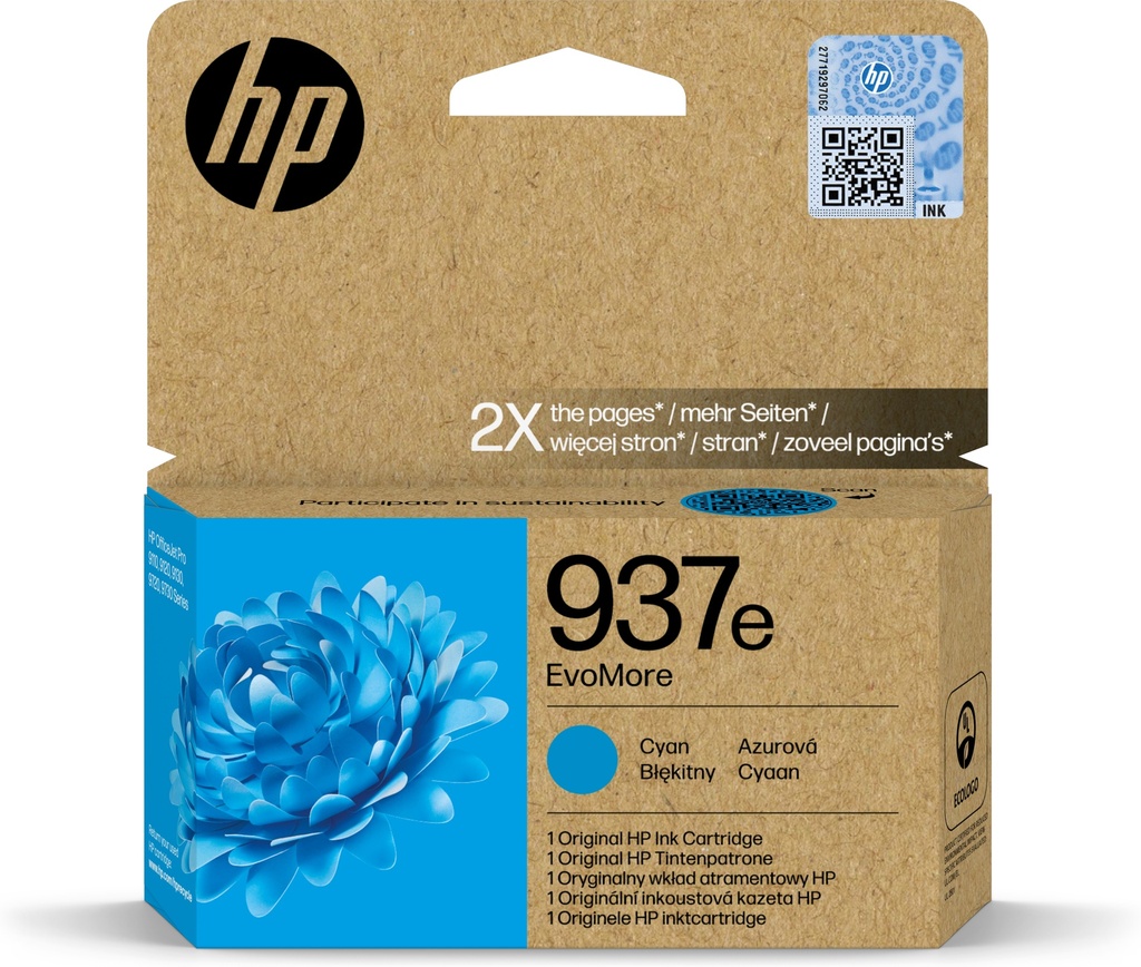 [170025441648] HP 937e EvoMore originele cyaan inktcartridge