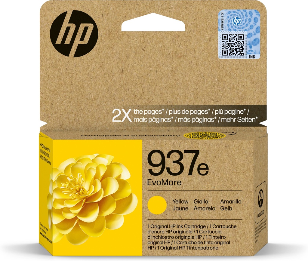 [170025441650] HP 937e EvoMore originele gele inktcartridge