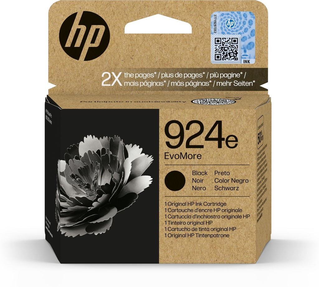 [170025441651] HP 924e EvoMore originele zwarte inktcartridge