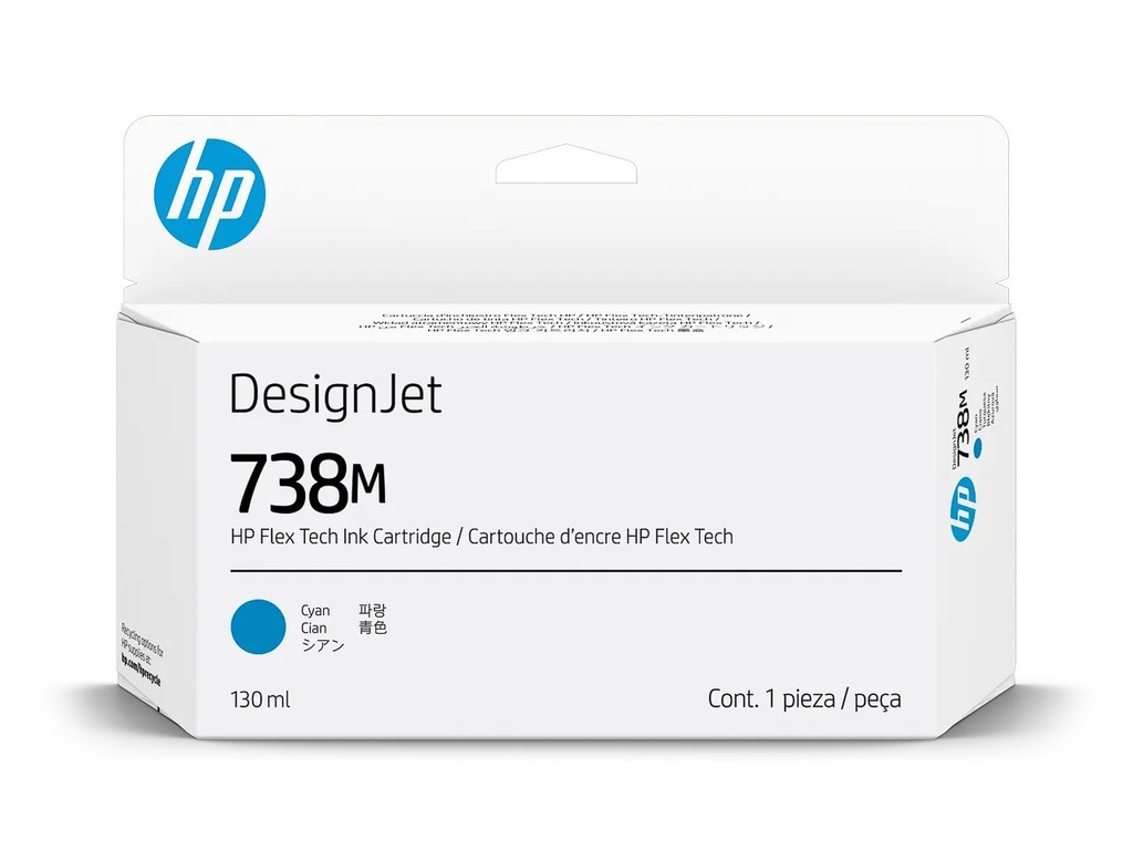 [170025441812] HEWLETT PACKARD A24VMA HP 738M DNJ ink cyan 130m