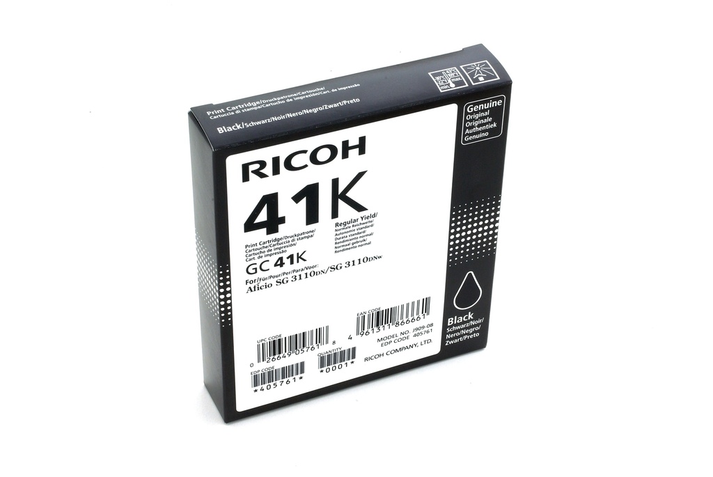 Ricoh 405761 inktcartridge 1 stuk(s) Origineel Normaal rendement Foto zwart