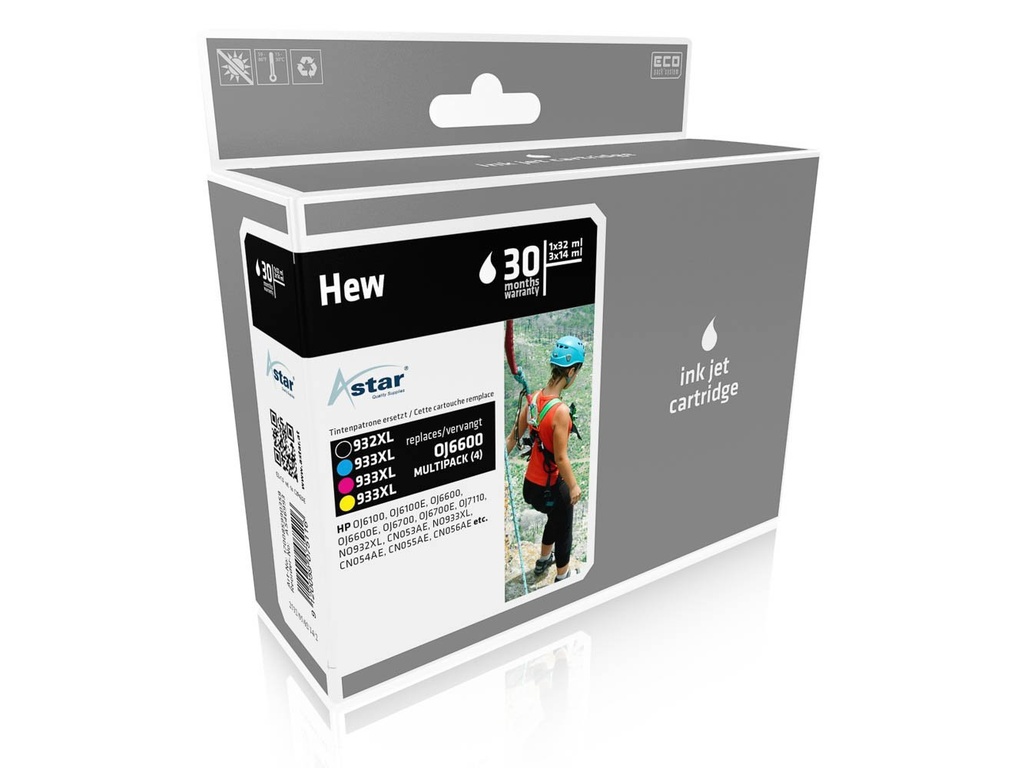 [170085990359] Astar AS46993 inktcartridge Zwart, Cyaan, Magenta, Geel