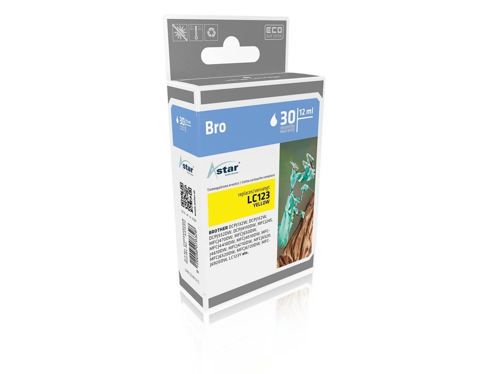 [170085990368] Astar AS15312 inktcartridge Geel