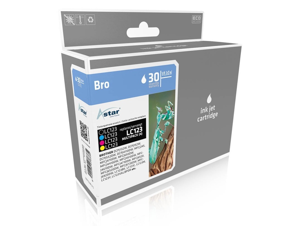 Astar AS46912 inktcartridge Zwart, Cyaan, Magenta, Geel