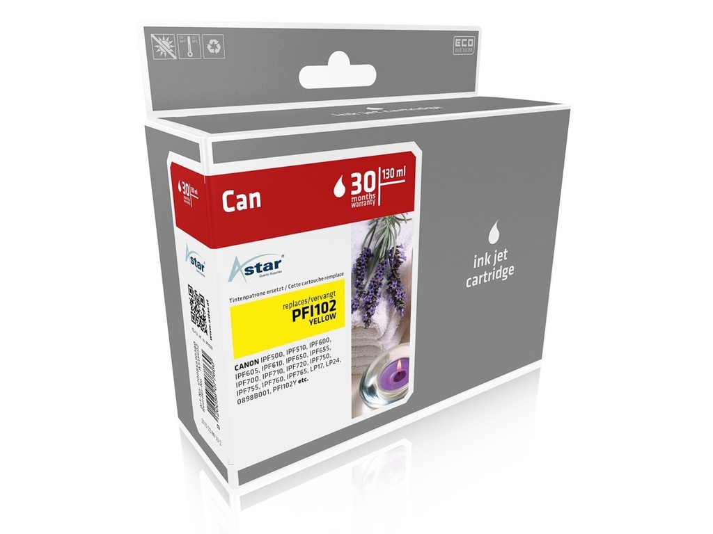 [170085990380] Astar AS15602 inktcartridge Geel