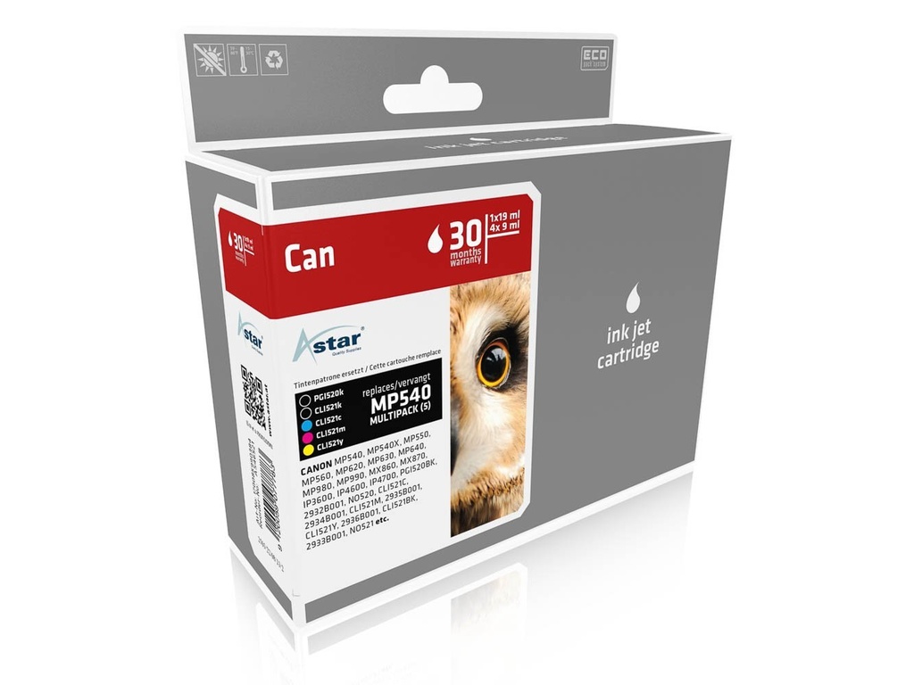 [170085990384] Astar AS46521 inktcartridge Zwart, Cyaan, Magenta, Geel