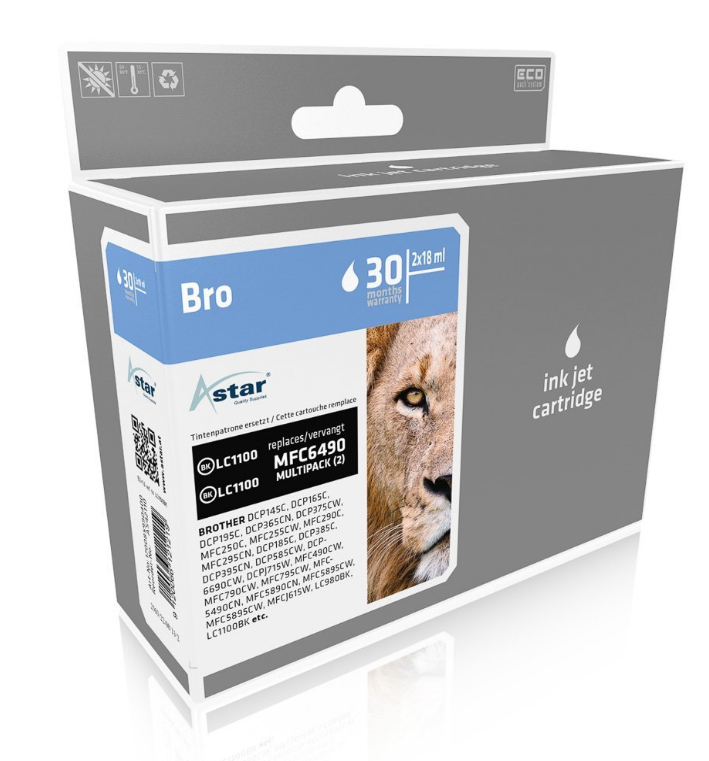 [170085990400] Astar AS42110 inktcartridge Zwart