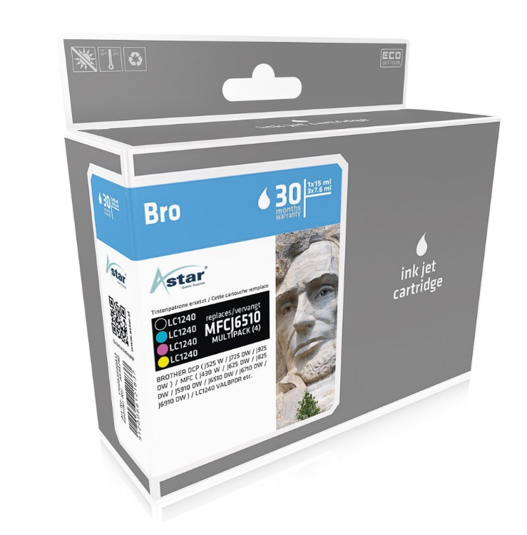 Astar AS44240 inktcartridge Zwart, Cyaan, Magenta, Geel