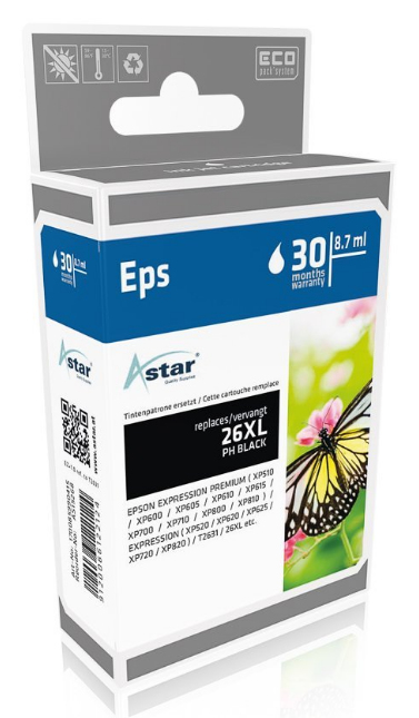 [170085990415] Astar AS15268 inktcartridge Zwart