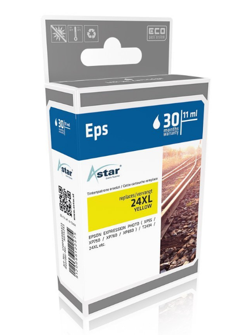 [170085990423] Astar AS15243 inktcartridge Geel