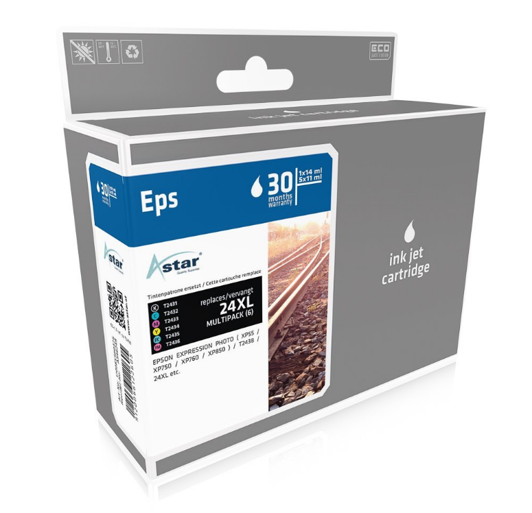 [170085990426] Astar AS46249 inktcartridge Zwart, Cyaan, Magenta, Geel