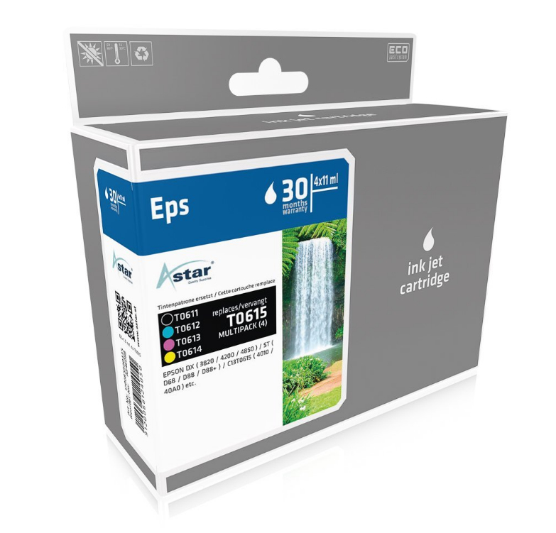 [170085990435] Astar AS46088 inktcartridge Zwart, Cyaan, Magenta, Geel