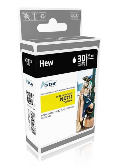 [170085990444] Astar AS15371 inktcartridge Geel