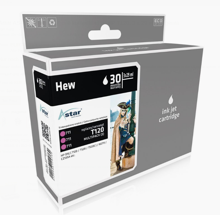 Astar AS46135 inktcartridge Magenta