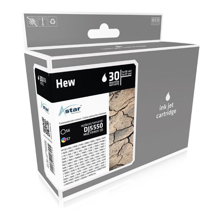Astar AS42056 inktcartridge Zwart, Cyaan, Magenta, Geel