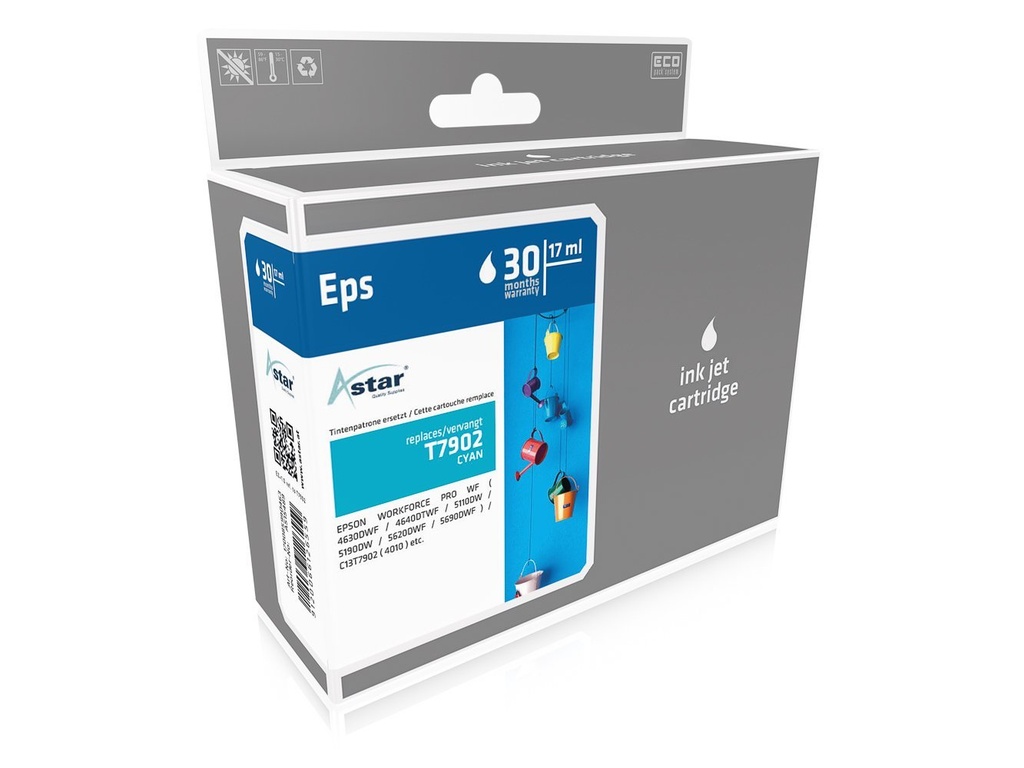 Astar AS15489 inktcartridge Cyaan