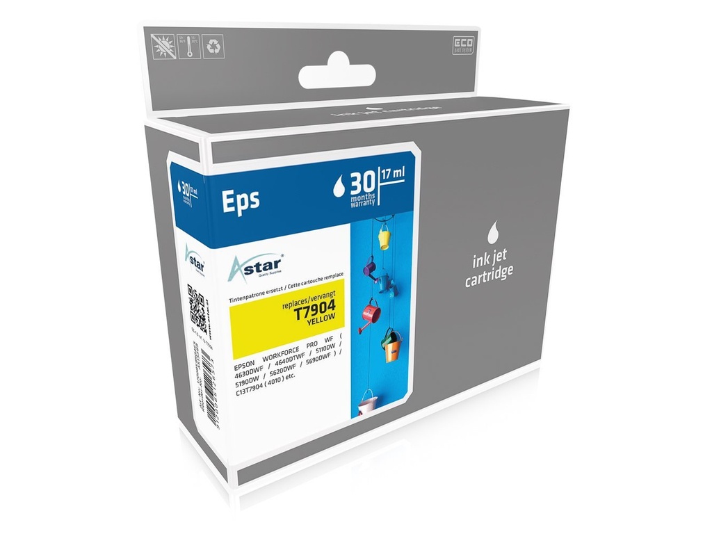 [170085990465] Astar AS15389 inktcartridge Geel