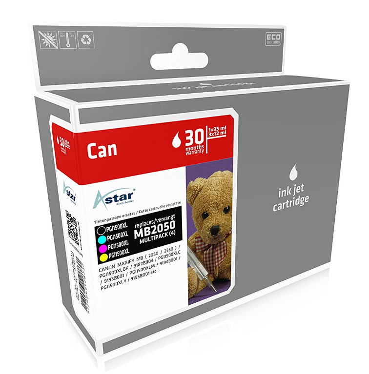 Astar AS46150 inktcartridge Zwart, Cyaan, Magenta, Geel