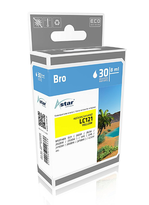 [170085990494] Astar AS15321 inktcartridge Geel
