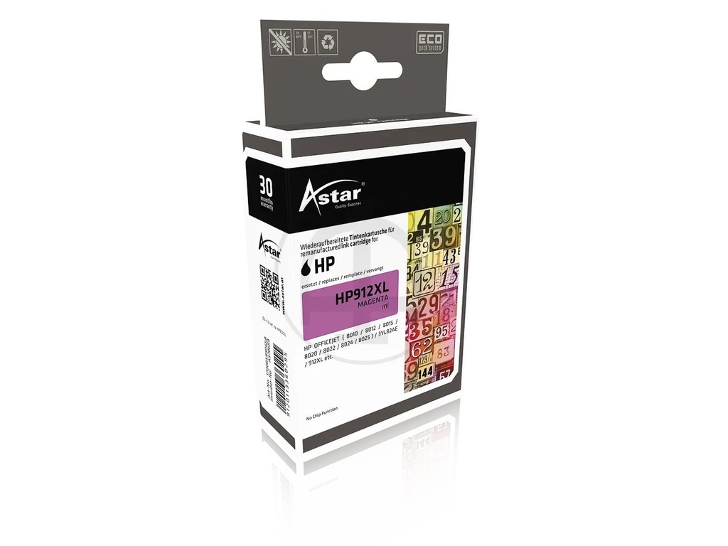 [170085990668] ASTAR AS70689 ASTAR HP 912XL OJ ink magenta HC