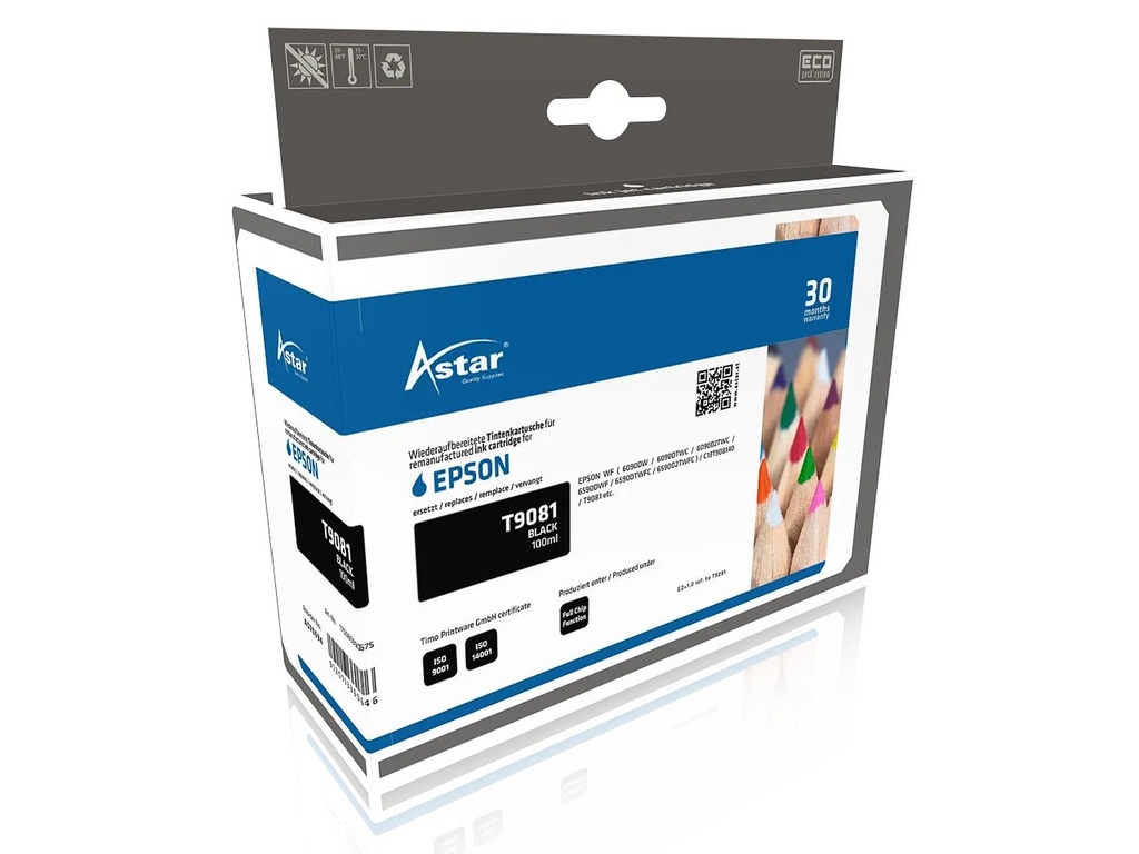 ASTAR AS70694 ASTAR EPSON T9081 WF ink black