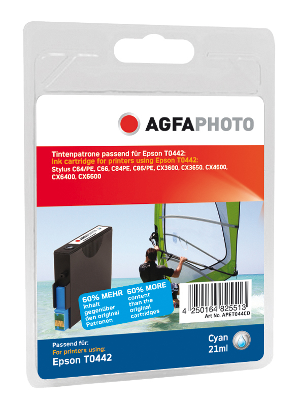 [170570990249] AgfaPhoto APET044CD inktcartridge 1 stuk(s) Cyaan