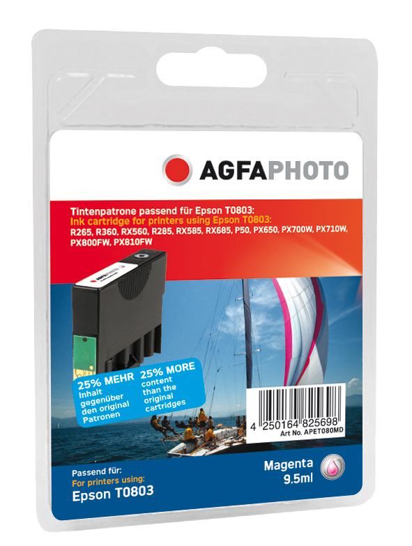 [170570990282] AgfaPhoto APET080MD inktcartridge 1 stuk(s) Magenta