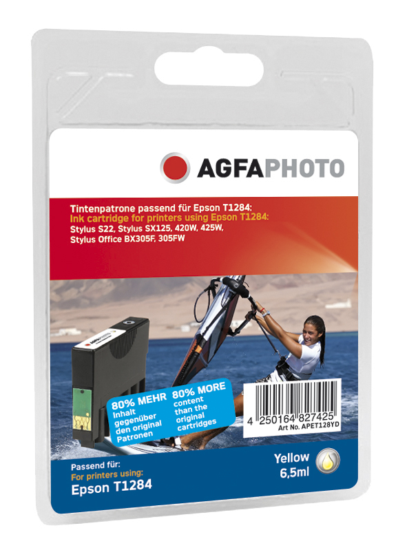 [170570990342] AgfaPhoto APET128YD inktcartridge 1 stuk(s) Geel