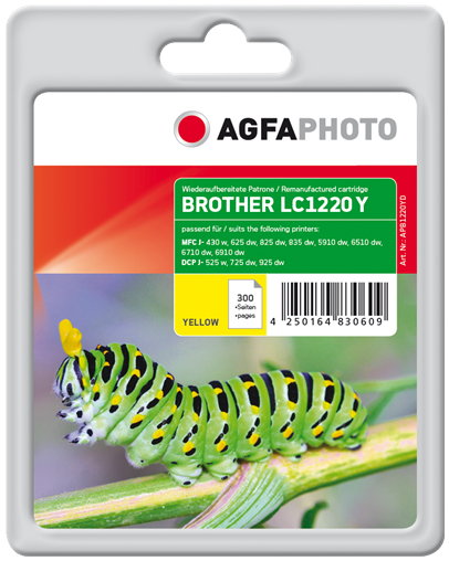 AgfaPhoto APB1220YD inktcartridge 1 stuk(s) Geel