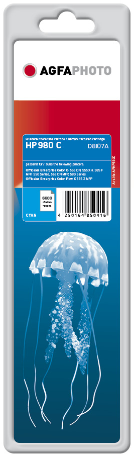 [170570990575] AgfaPhoto APHP980C inktcartridge Compatibel Cyaan