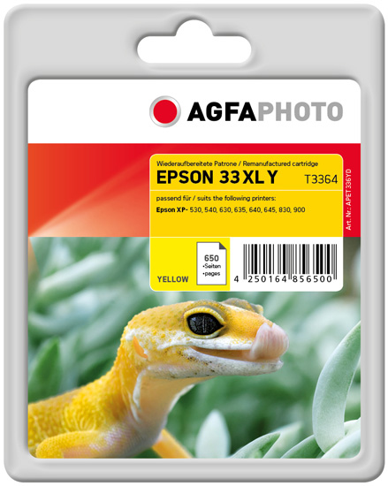 [170570990590] AgfaPhoto APET336YD inktcartridge 1 stuk(s) Compatibel Geel