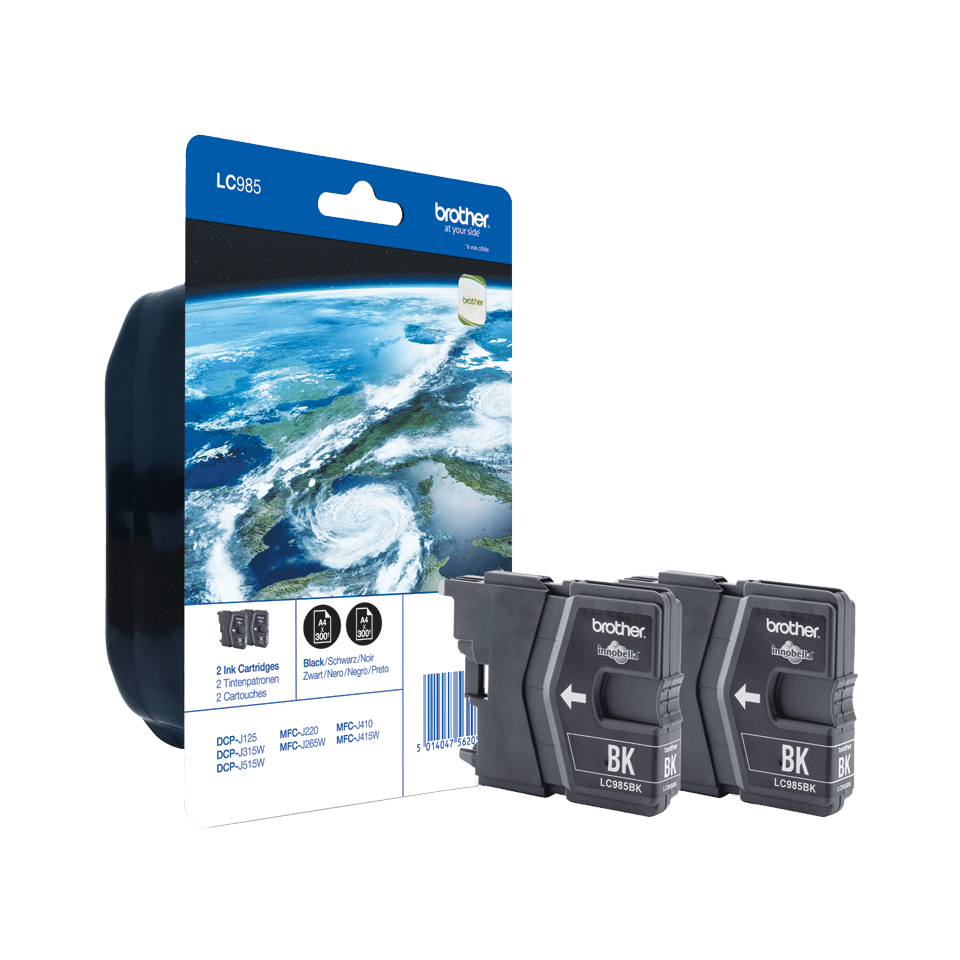 [175005440054] Brother LC985BKBP2 inktcartridge 2 stuk(s) Origineel Zwart
