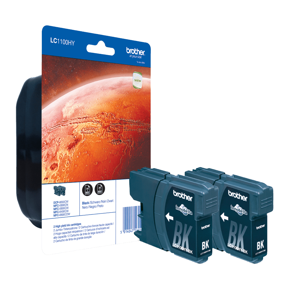 [175005440056] Brother LC1100HYBKBP2 inktcartridge 2 stuk(s) Origineel Zwart
