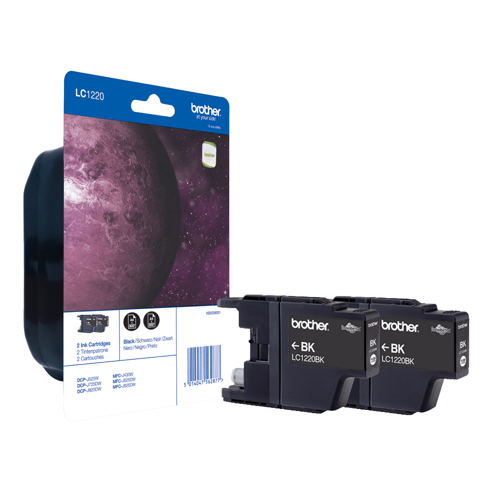 [175005440057] Brother LC1220BKBP2 inktcartridge 2 stuk(s) Origineel Zwart