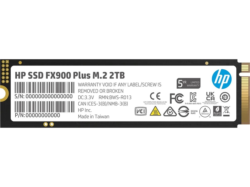 [215025440091] HEWLETT PACKARD HP SSD FX900 PLUS 2TB M.2 NVME